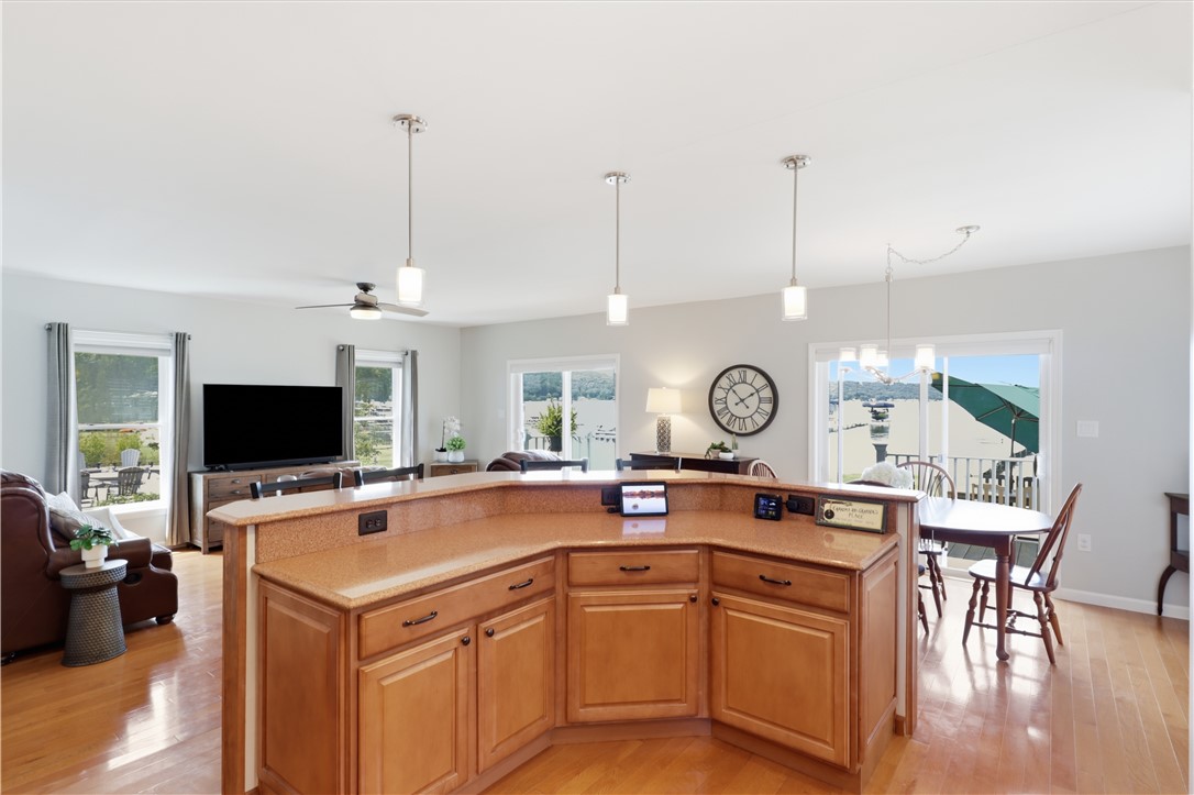 5791 Joy Road Conesus, NY 14435 - Photo 14 of 48 Overview from the kitchen looking across the open-concept main living zone.