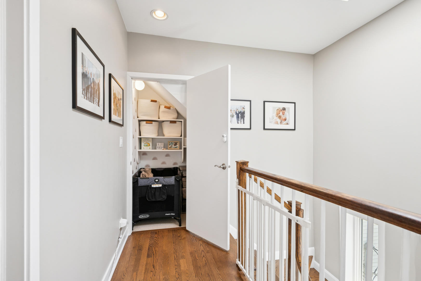 1809 West Melrose Street Chicago, IL 60657 - Photo 13 of 25 a view of a hallway with wooden floor and entryway