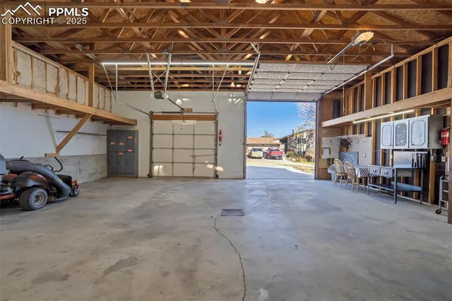 a view of a car garage