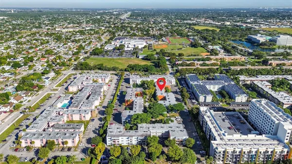 an aerial view of multiple house