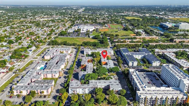 an aerial view of multiple house