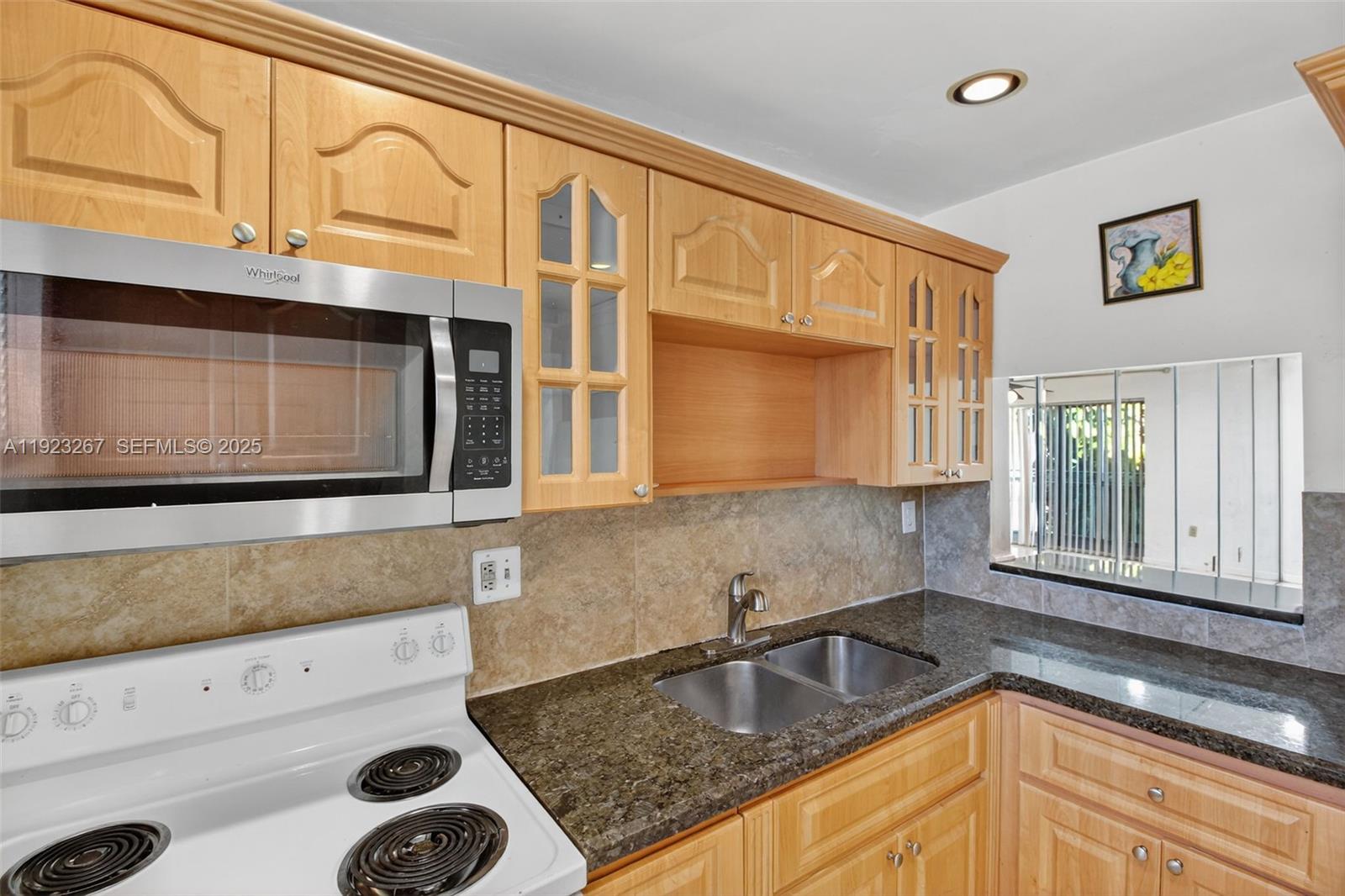 11309 Southwest 200th Street, Unit 209C Miami, FL 33157 - Photo 9 of 28 a kitchen with a stove and a microwave