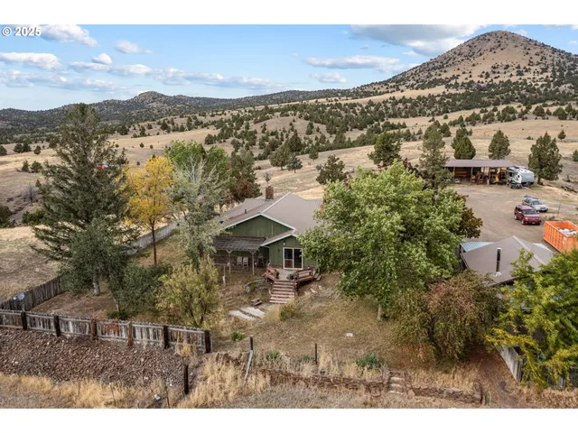 a view of a city with mountain