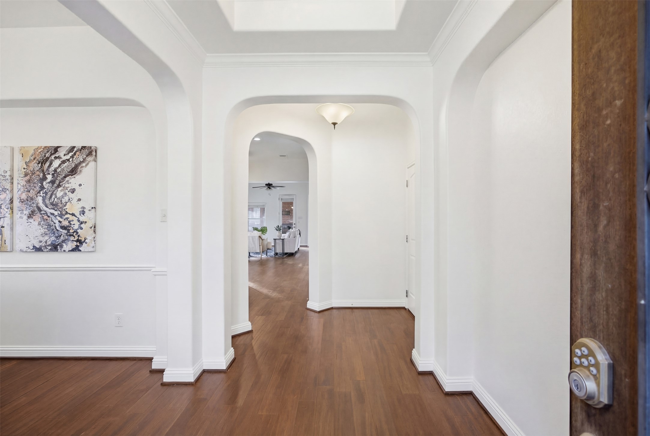 13600 Hymeadow Circle Austin, TX 78729 - Photo 12 of 34 a view of a hallway with wooden floor