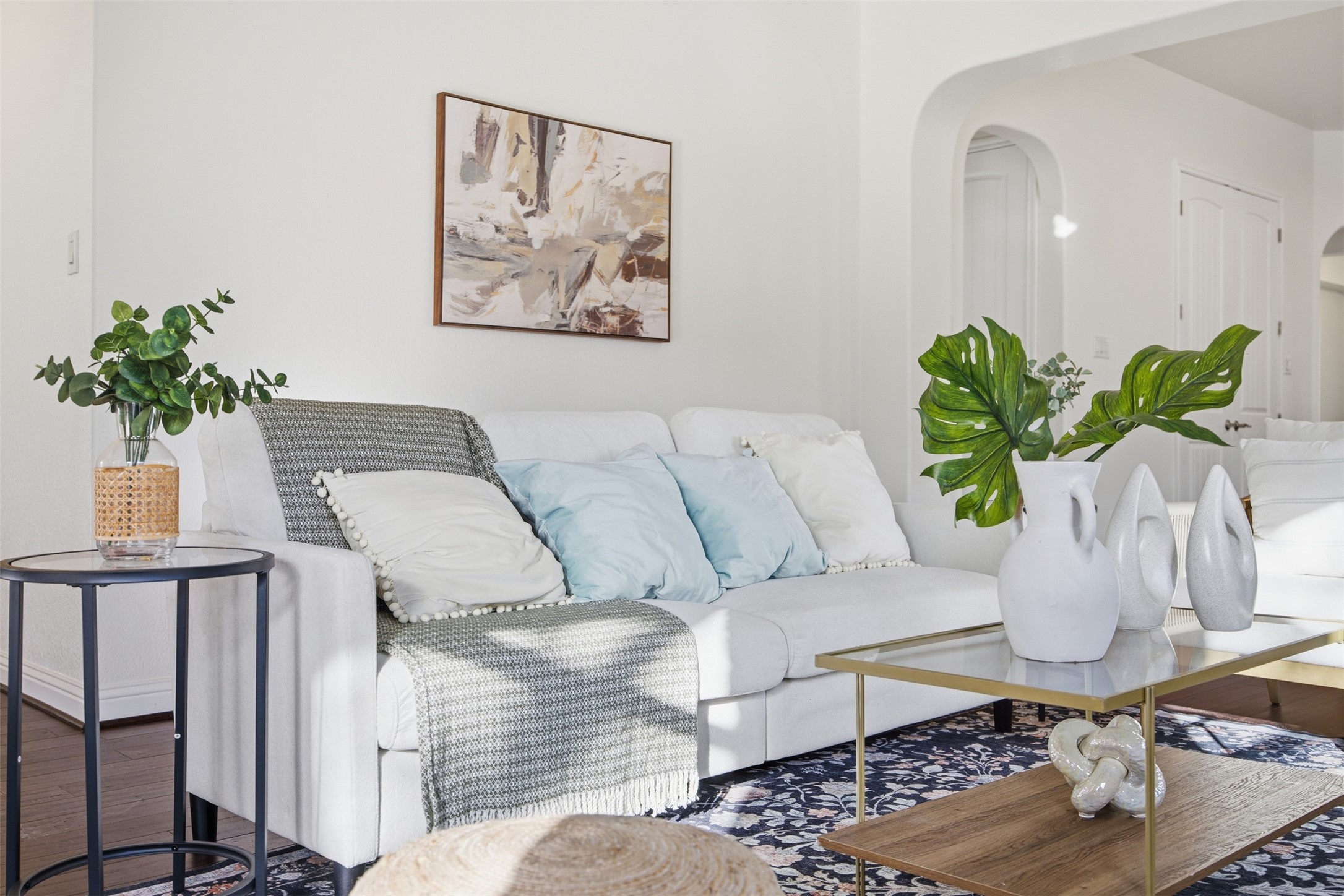 13600 Hymeadow Circle Austin, TX 78729 - Photo 8 of 34 a living room with furniture flowerpot and wooden floor