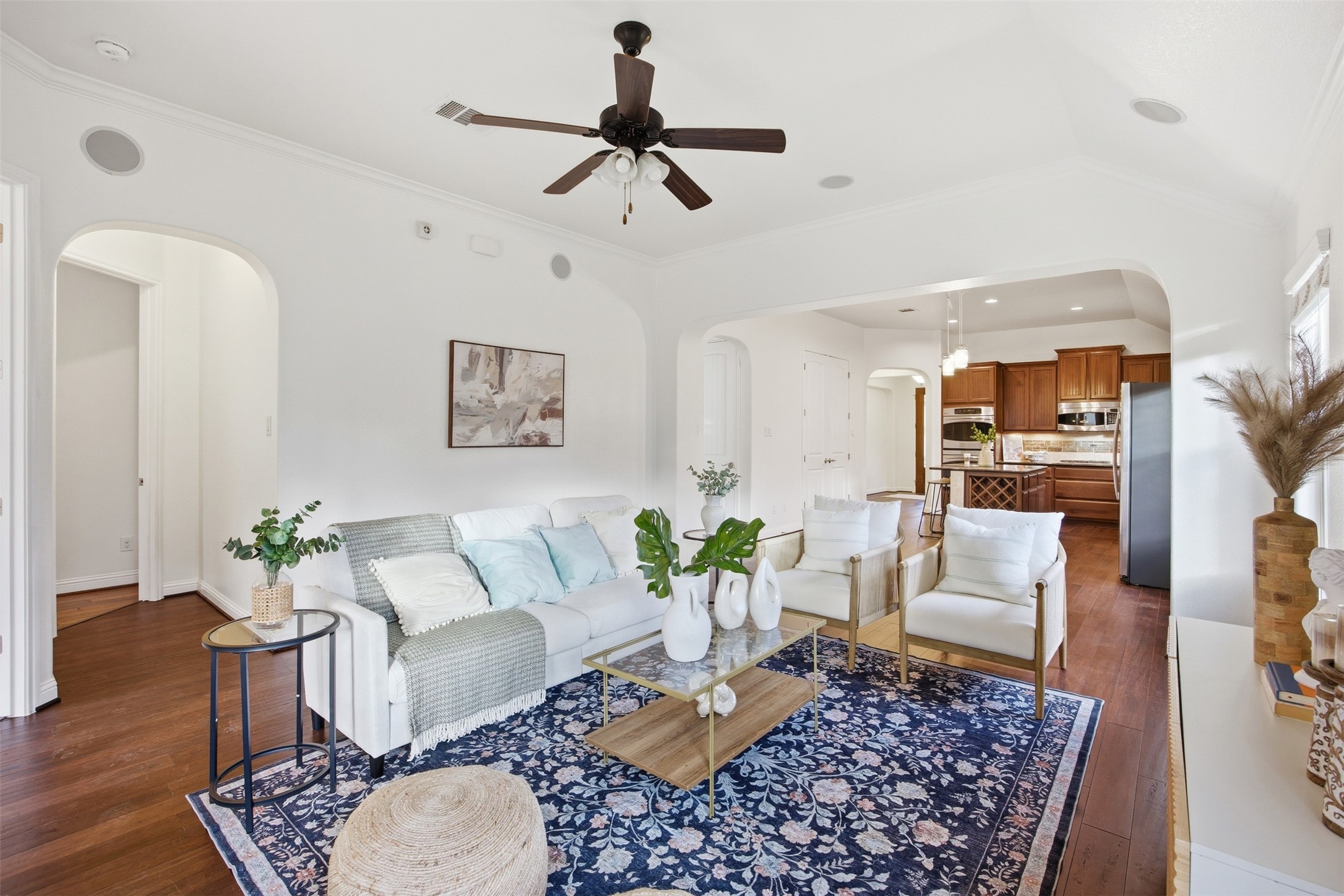 13600 Hymeadow Circle Austin, TX 78729 - Photo 10 of 34 a living room with furniture and a rug