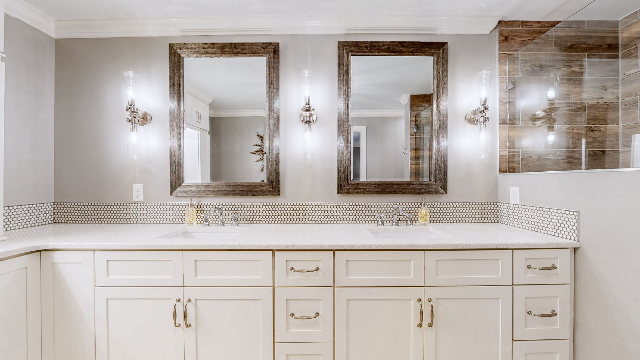 1496 Coleman Road Franklin, TN 37064 - Photo 23 of 82 a bathroom with double sink and a mirror
