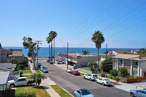 a view of a house with a balcony