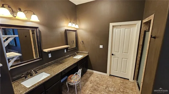 a view of a hallway with workspace