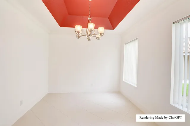 a view of a livingroom with a chandelier