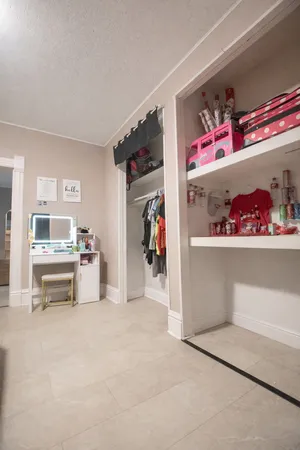 a view of a livingroom with cabinet