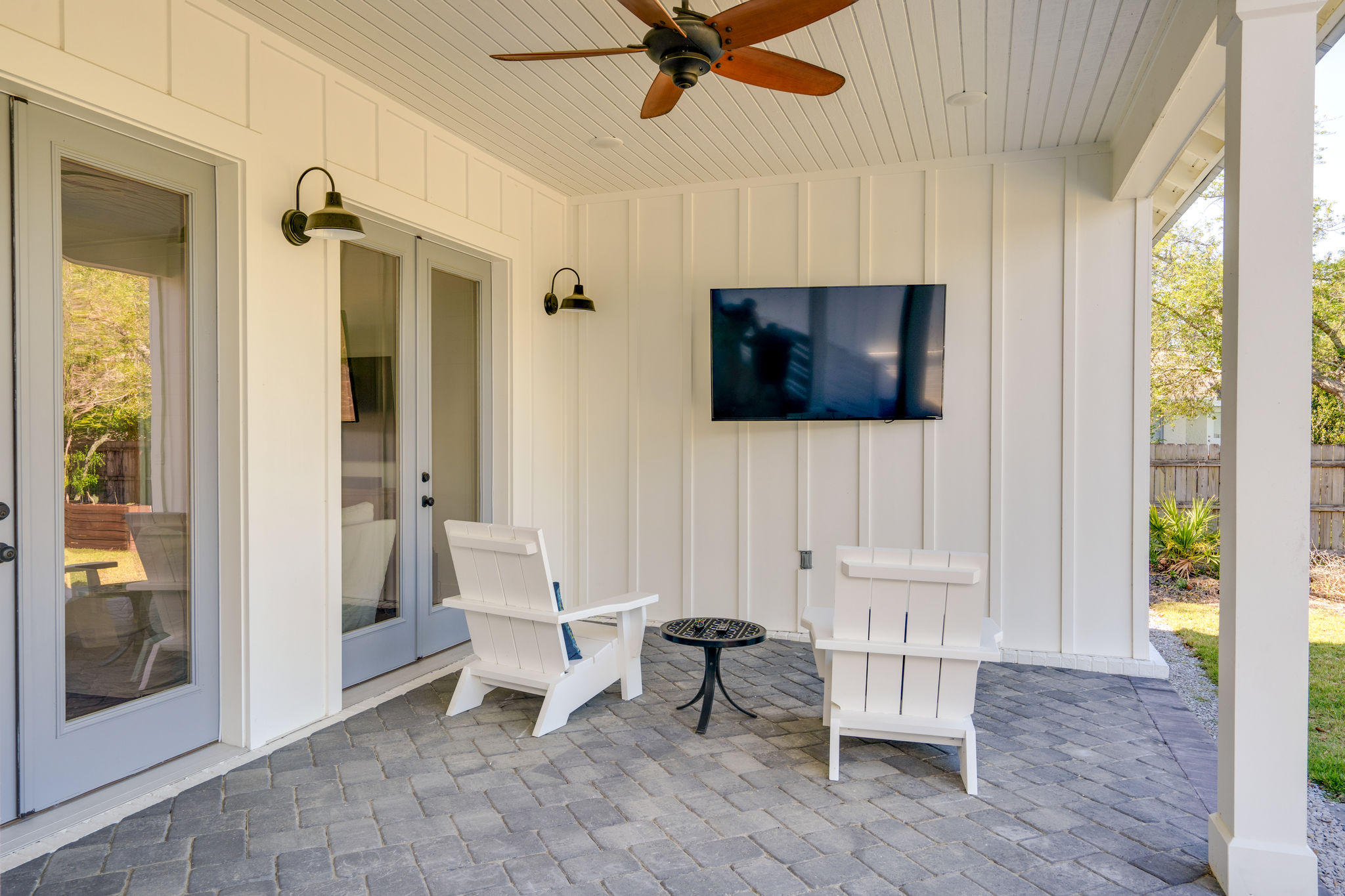22 Brian Circle Santa Rosa Beach, FL 32459 - Photo 48 of 67 Back Porch with Mounted TV