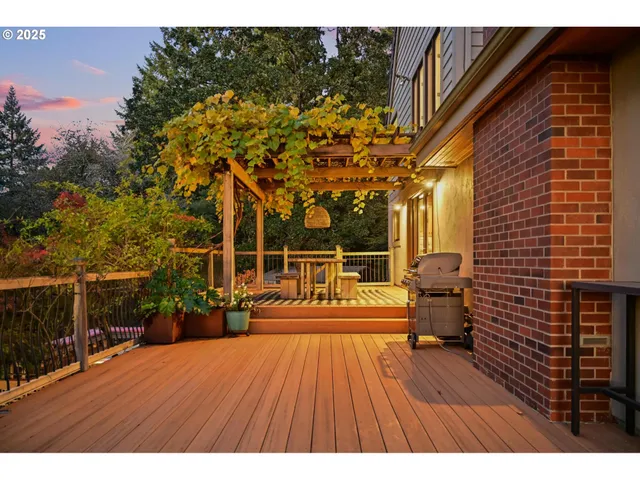 a view of a balcony with chairs