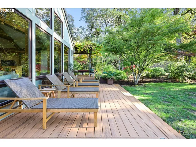 a view of outdoor space with seating