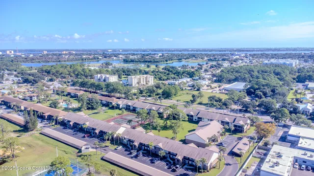 an aerial view of a city