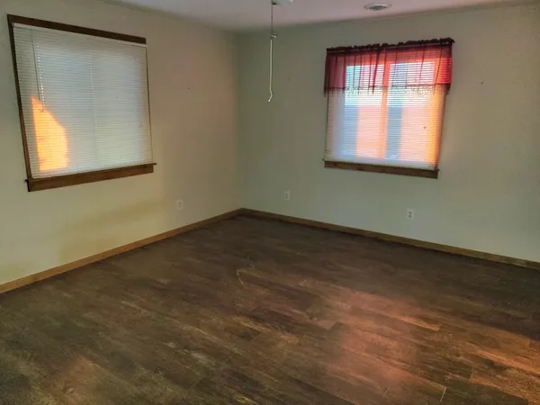 an empty room with a window