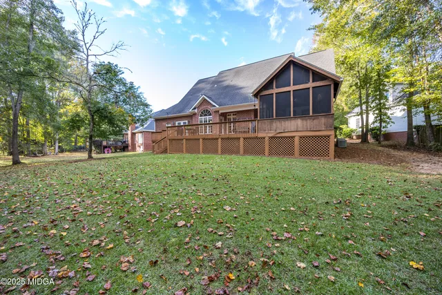 a view of a green yard