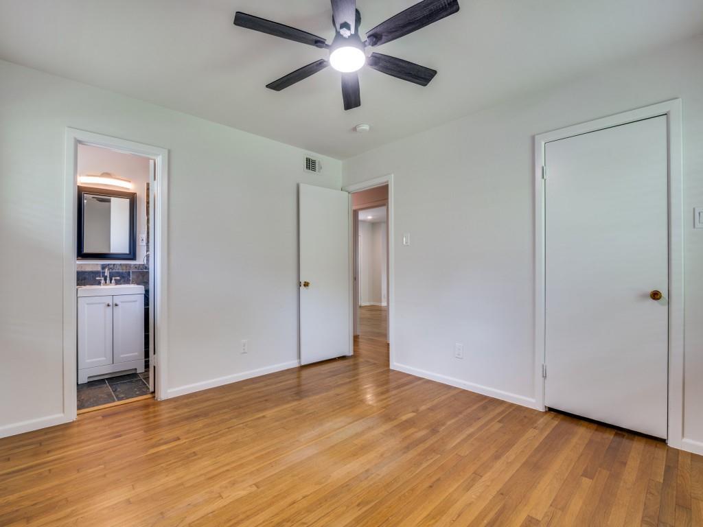 2315 Inadale Avenue Dallas, TX 75228 - Photo 23 of 36 a view of empty room with wooden floor and ceiling fan
