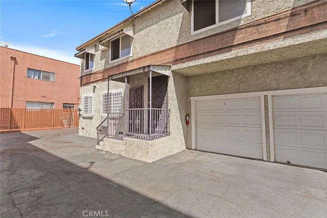front view of a house with a outdoor space
