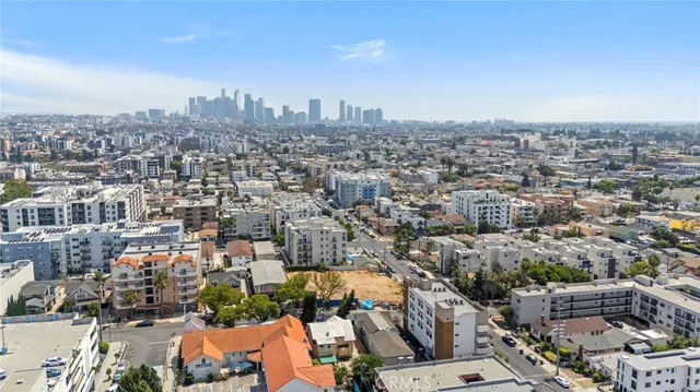 an aerial view of a city