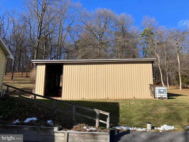 a view of wooden door