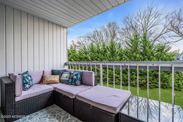 a view of a lake with a garden