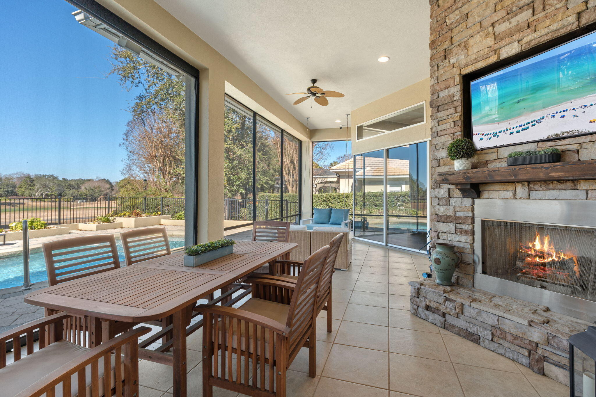 4327 Stonebridge Road Destin, FL 32541 - Photo 18 of 57 Outdoor fireplace