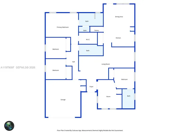 an aerial view of residential building and parking space