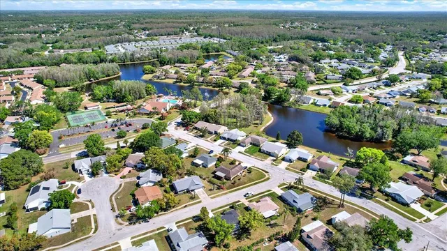 an aerial view of multiple house