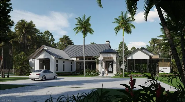 a house with a garden space