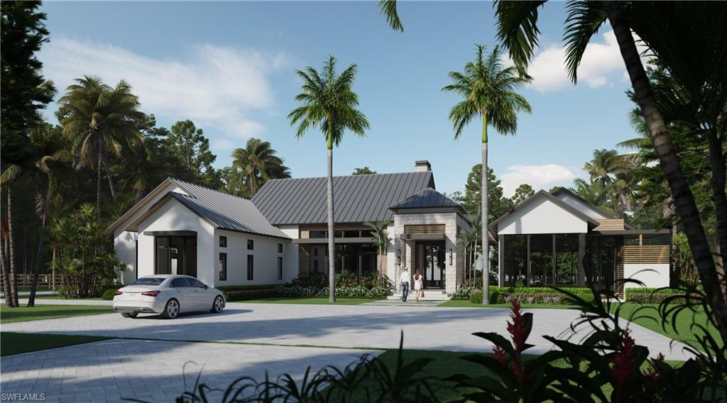 a house with a garden space