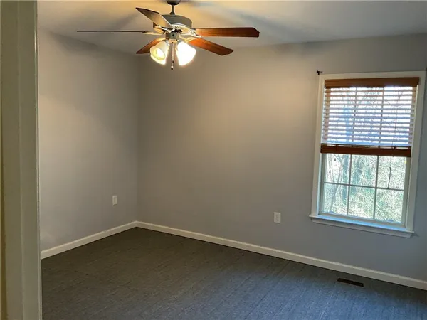 an empty room with a window