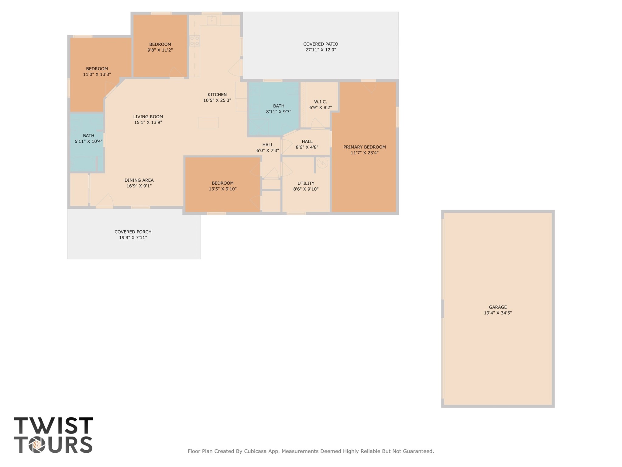 2649 Crazyhorse Pass Austin, TX 78734 - Photo 3 of 40 Interior dimensions of the home and layout.