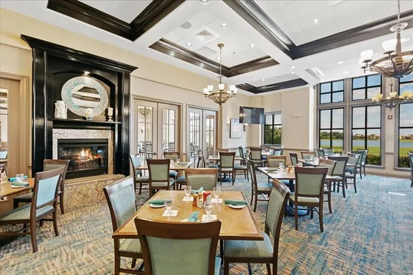 a view of a lobby with furniture