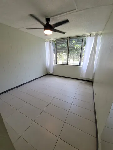 an empty room with closet