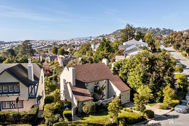 an aerial view of multiple house