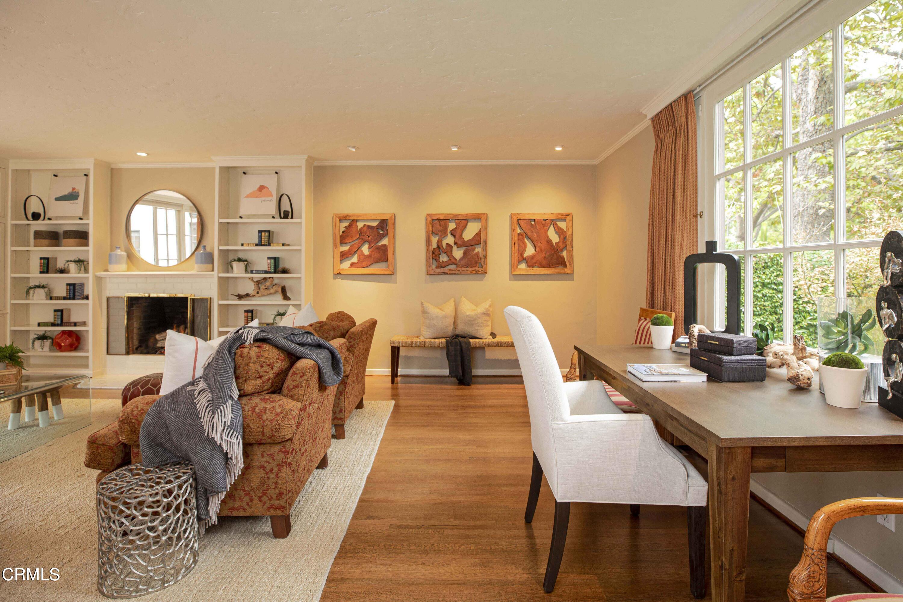 Undisclosed Address Pasadena, CA 91106 - Photo 17 of 40 a living room with fireplace furniture and a large window