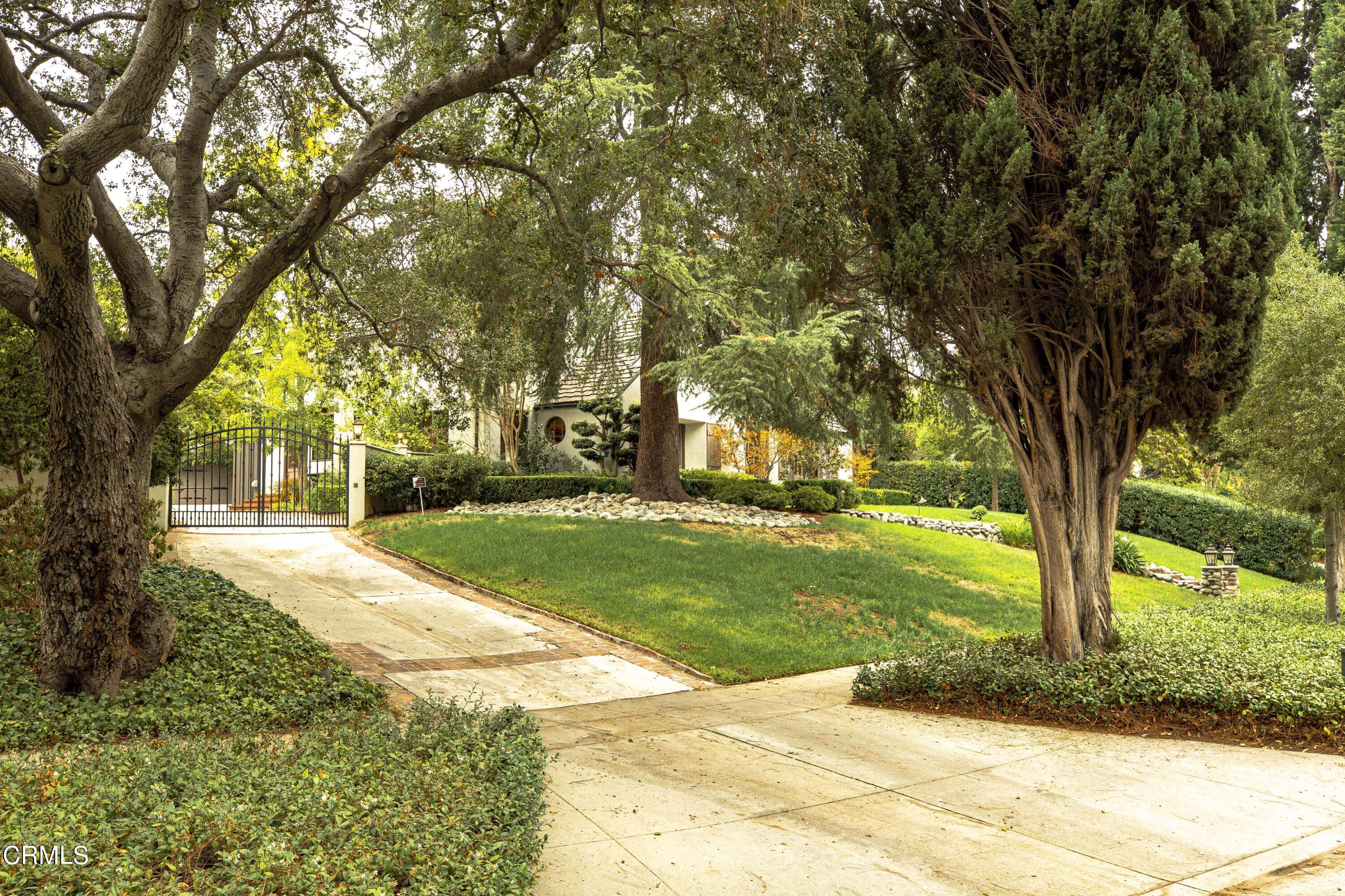 Undisclosed Address Pasadena, CA 91106 - Photo 35 of 40 a view of a yard with plants and a large tree