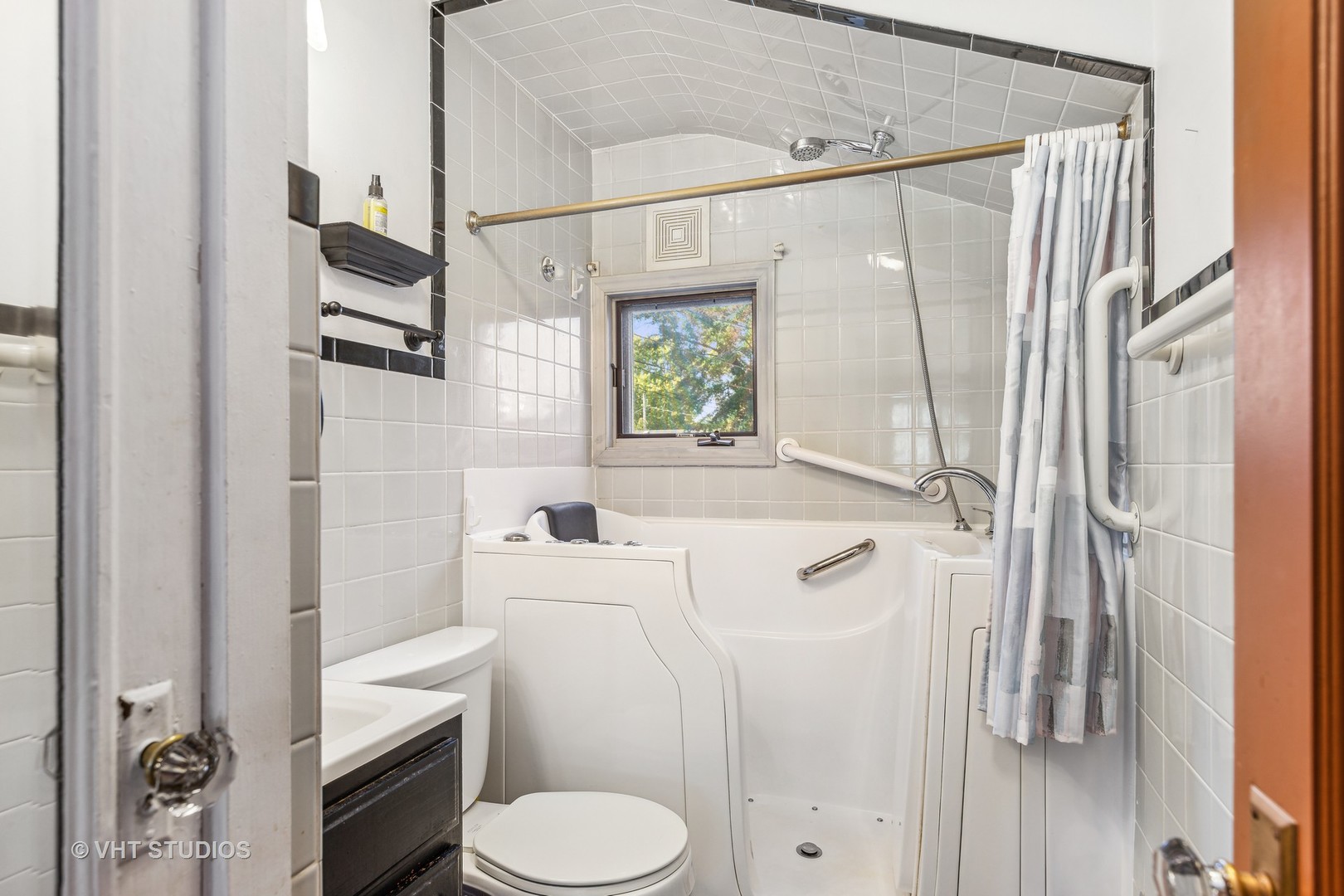 1200 Bayview Road Fox River Grove, IL 60021 - Photo 8 of 21 a bathroom with a granite countertop sink toilet and shower