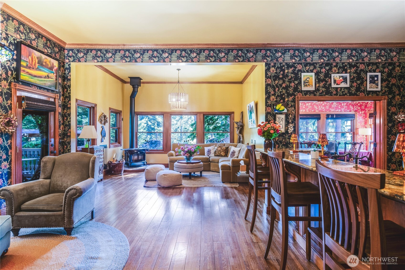 1656 Eagle Ridge Road Orcas Island, WA 98245 - Photo 11 of 40 a living room with furniture a window and wooden floor