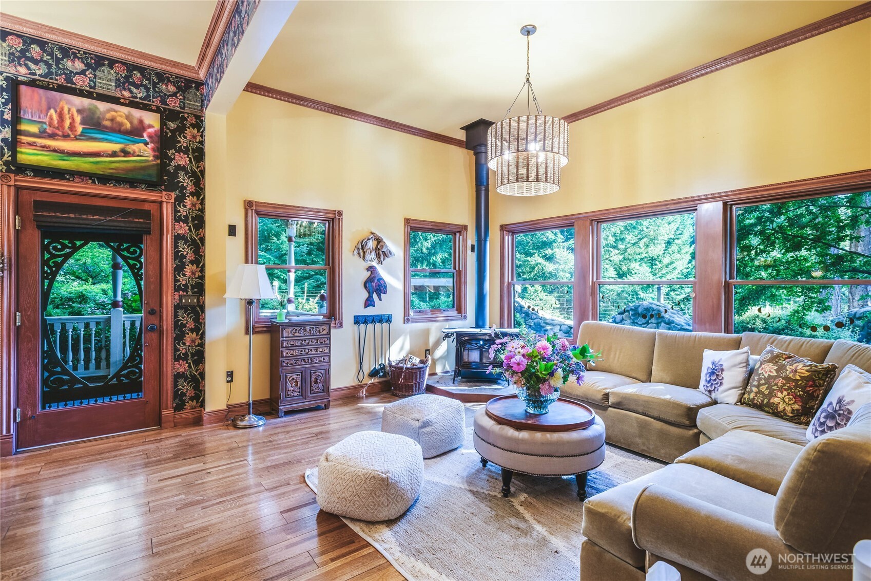 1656 Eagle Ridge Road Orcas Island, WA 98245 - Photo 13 of 40 a living room with furniture and a large window
