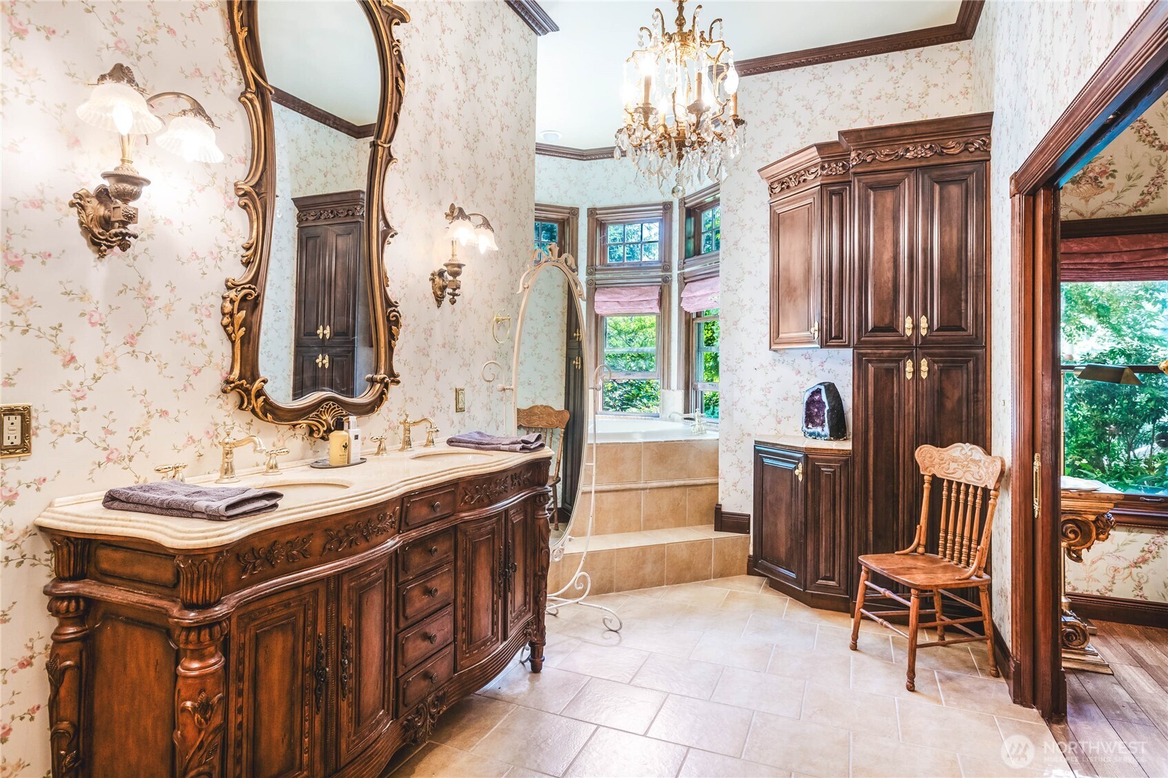 1656 Eagle Ridge Road Orcas Island, WA 98245 - Photo 20 of 40 a bathroom with a sink a mirror and a shower