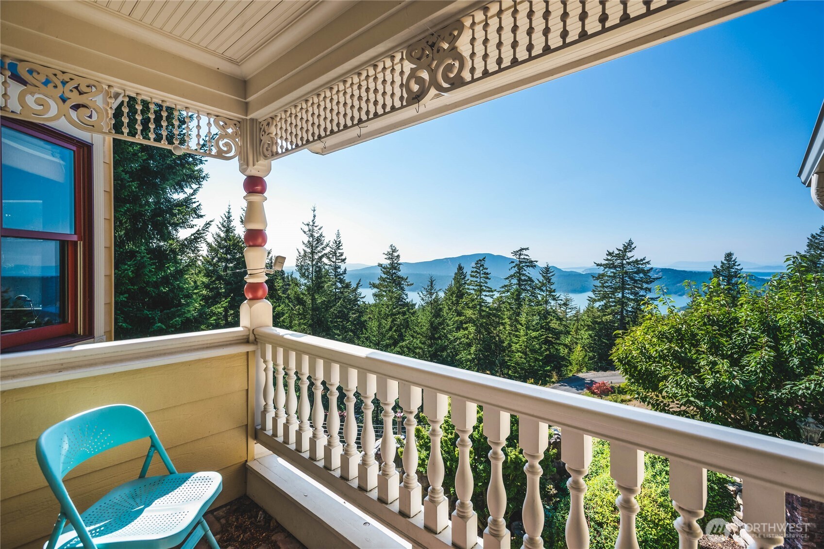 1656 Eagle Ridge Road Orcas Island, WA 98245 - Photo 31 of 40 a view of a chair and tables in the balcony