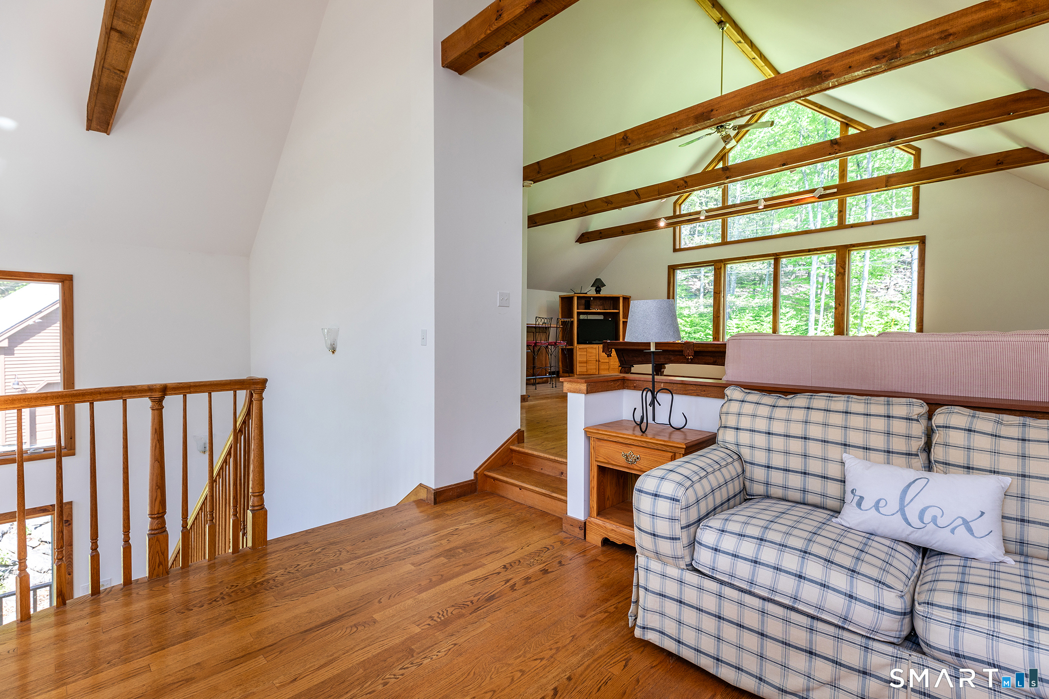 3 Old Forest Road Sherman, CT 06784 - Photo 23 of 38 a living room with furniture and a floor to ceiling window