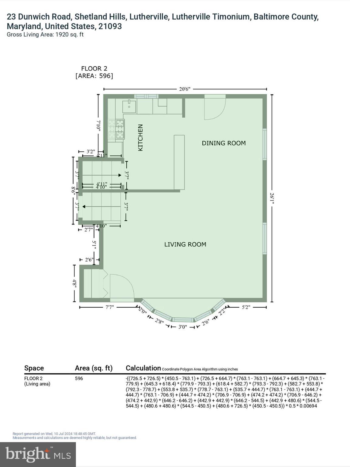 23 Dunwich Road Lutherville-Timonium, MD 21093 - Photo 39 of 40 GLA Floorplan