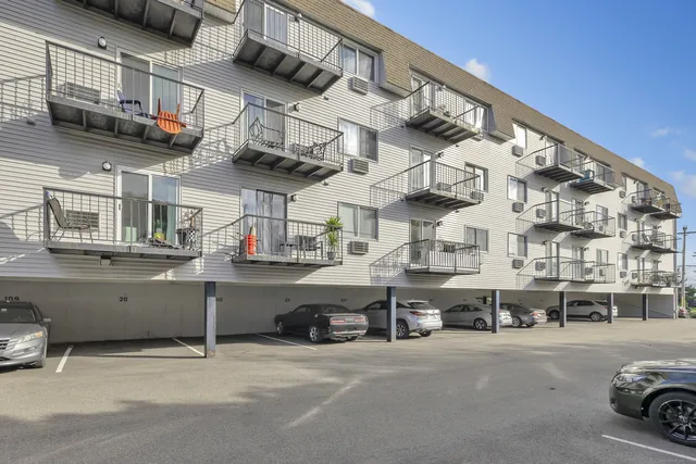 a view of parking garage