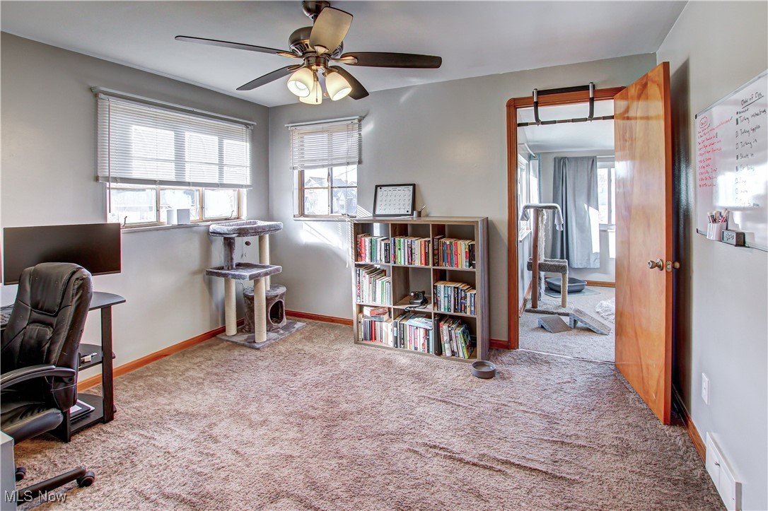 3422 Warren Road Cleveland, OH 44111 - Photo 16 of 32 Carpeted office space featuring ceiling fan