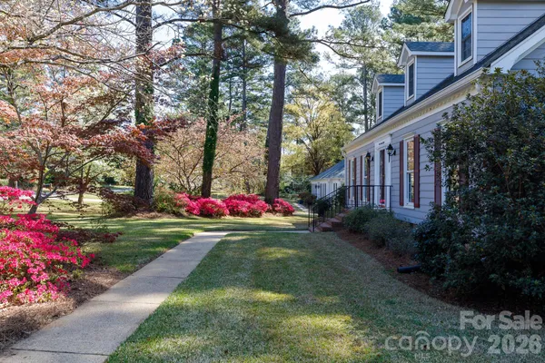 a backyard of a house