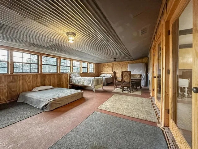 a living room with furniture and a couch