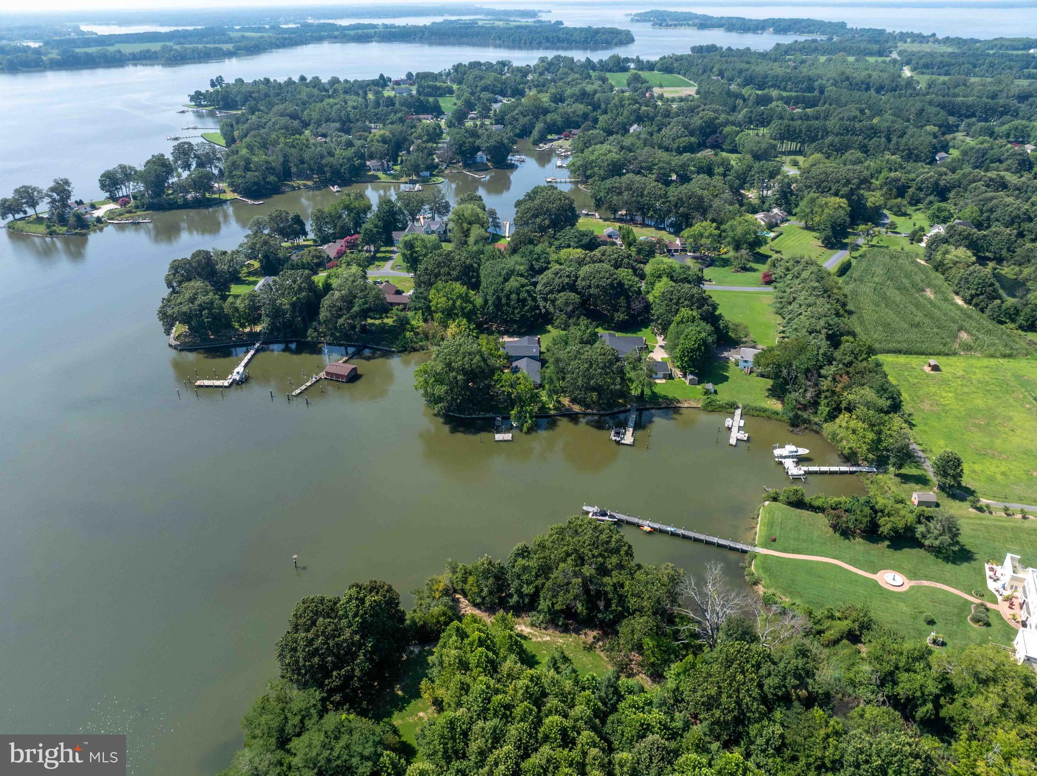 405 Cove Road Queenstown, MD 21658 - Photo 84 of 89 Drone Footage Over Head View to Wye River